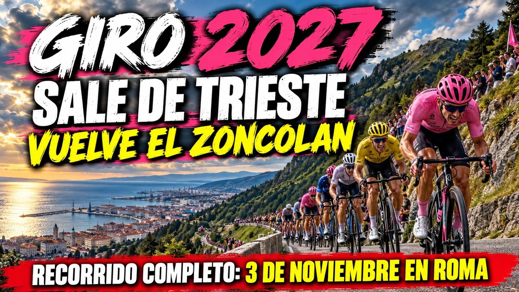Giro d'Italia 2027: salida en Trieste y regreso del Monte Zoncolan